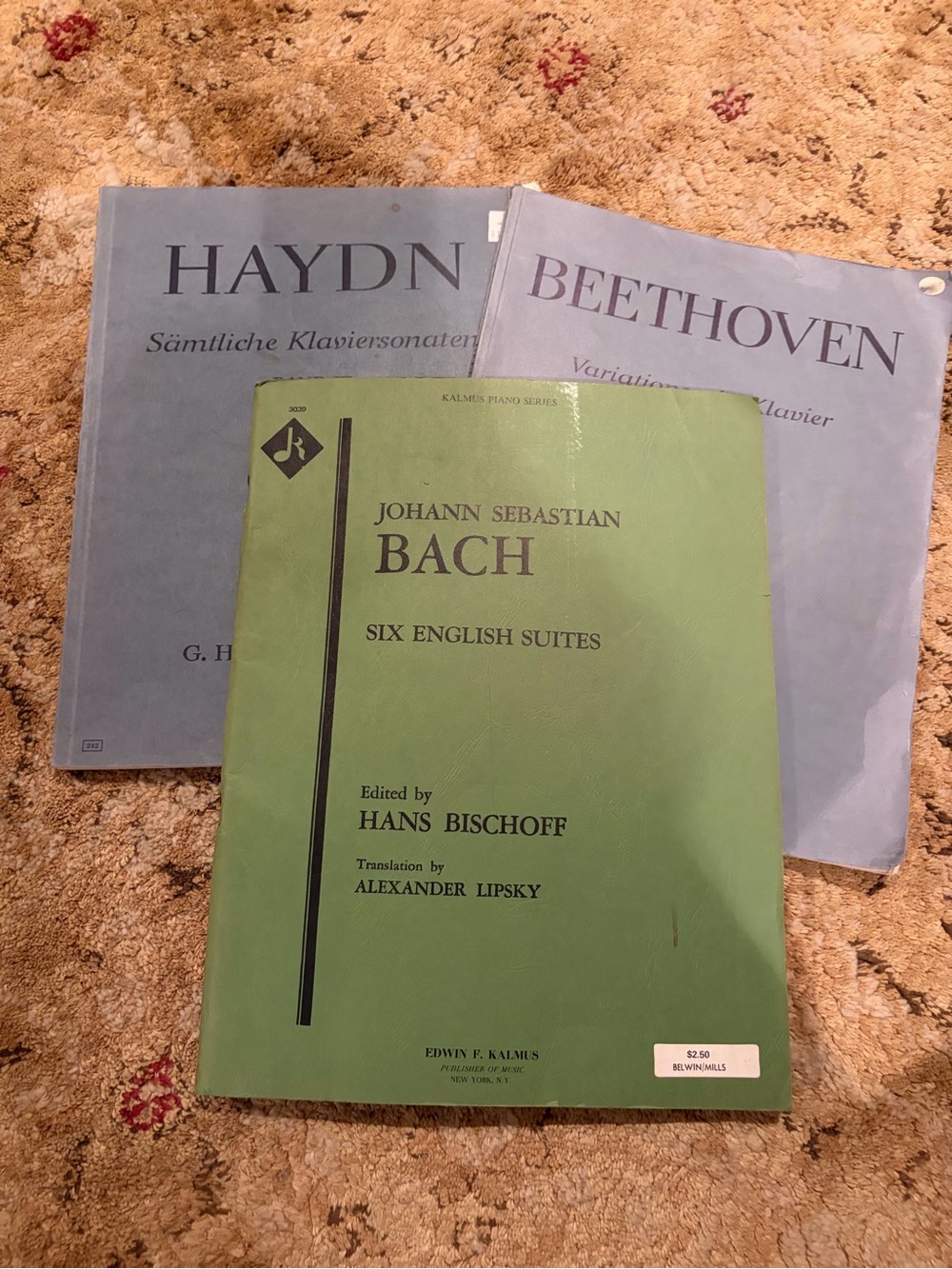 Bach Beethoven Haydn classic sheet music books vintage traditional classical